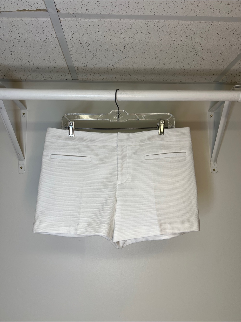 Club Monaco White High-Waist Tailored‎ Shorts- 10